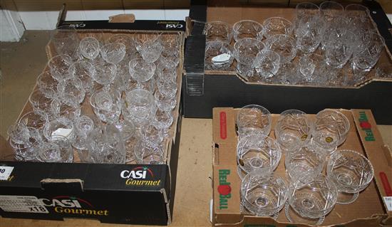 Extensive suite of Royal Brierley table glassware(-)